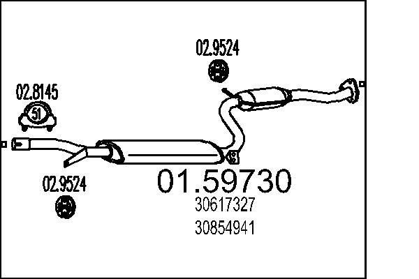 Centre Muffler MTS 01.59730