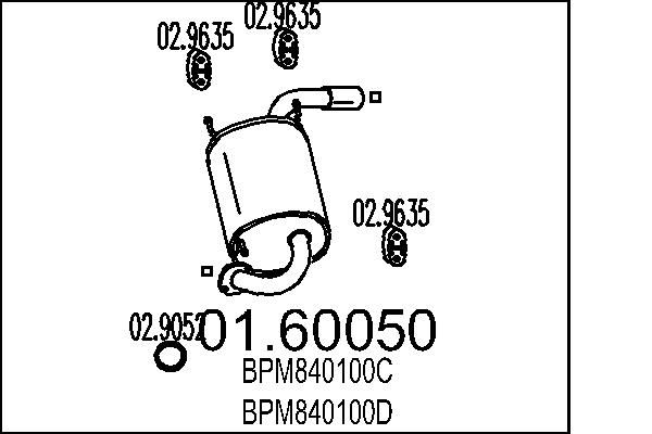 Глушник MTS 01.60050