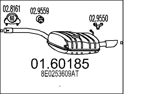 Rear Muffler MTS 01.60185