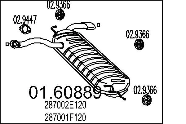 Rear Muffler MTS 01.60889