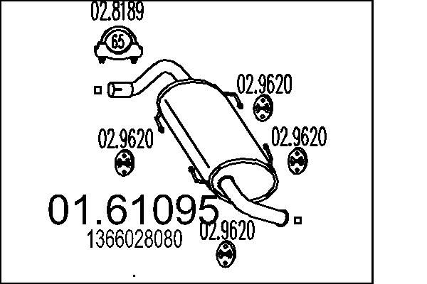 Rear Muffler MTS 01.61095