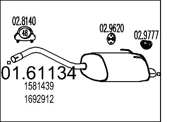 Rear Muffler MTS 01.61134