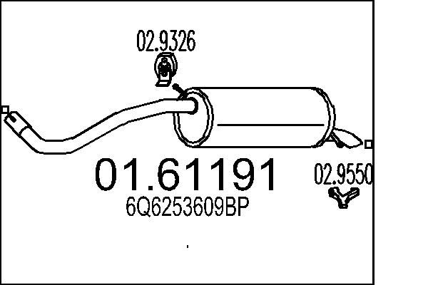 Rear Muffler MTS 01.61191