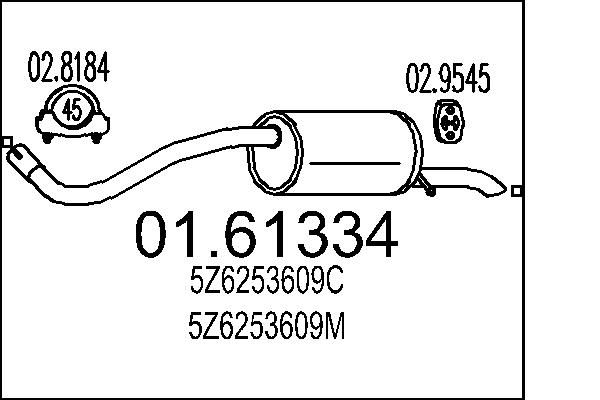 Rear Muffler MTS 01.61334