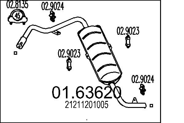 Rear Muffler MTS 01.63620