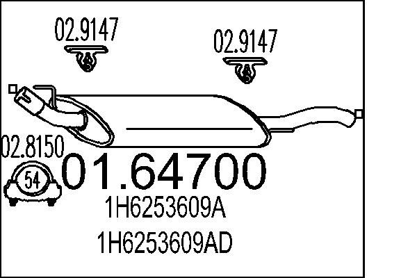 Rear Muffler MTS 01.64700