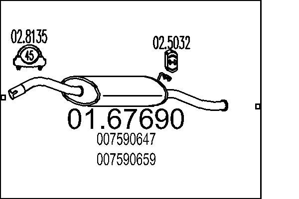 Rear Muffler MTS 01.67690