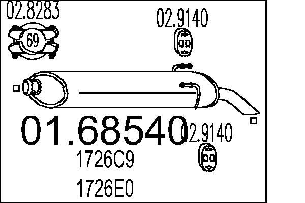 Глушник MTS 01.68540