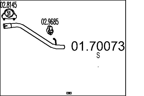 Вихлопна труба MTS 01.70073