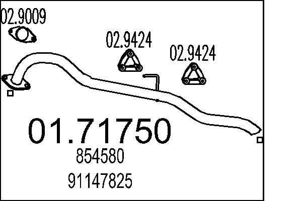 Išleidimo kolektorius MTS 01.71750