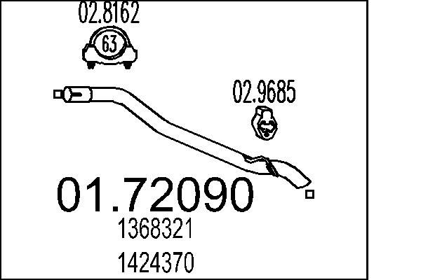 Exhaust Pipe MTS 01.72090