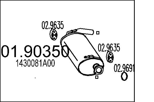 Rear Muffler MTS 01.90350