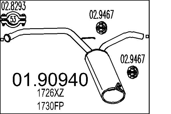 Galinis duslintuvas MTS 01.90940