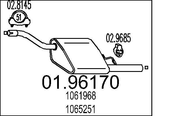 Rear Muffler MTS 01.96170