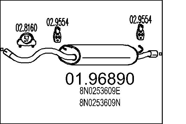 Rear Muffler MTS 01.96890