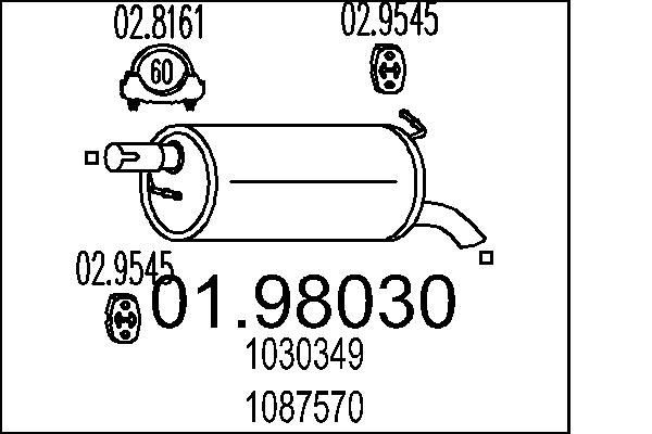 Rear Muffler MTS 01.98030