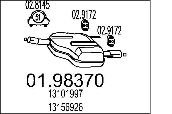 Rear Muffler MTS 01.98370