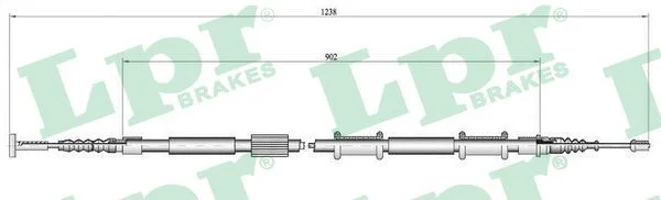 Trosas, stovėjimo stabdys lpr C0340B