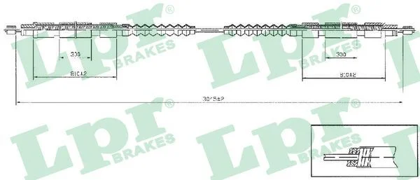 Trosas, stovėjimo stabdys lpr C1256B