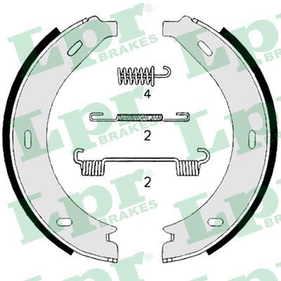 Brake Shoe Set, parking brake LPR 08740