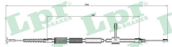 Cable Pull, parking brake LPR C0017B