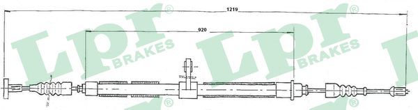 Cable Pull, parking brake LPR C0019B