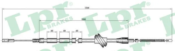 Trosas, stovėjimo stabdys LPR C0042B
