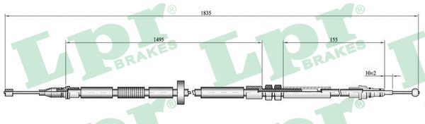 Trosas, stovėjimo stabdys LPR C0052B