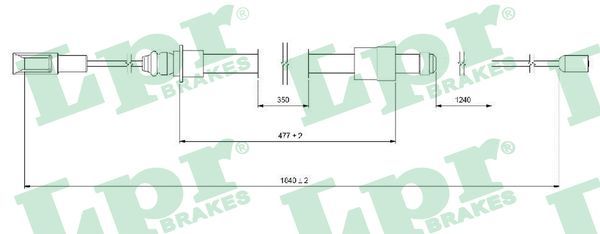 Cable Pull, parking brake LPR C0101B