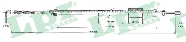 Cable Pull, parking brake LPR C0122B
