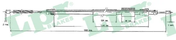 Trosas, stovėjimo stabdys LPR C0122B