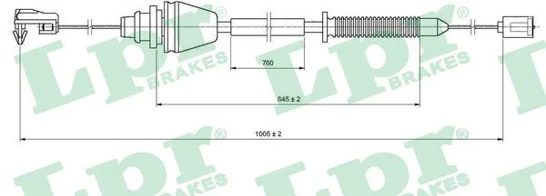 Akceleratoriaus trosas LPR C0148A