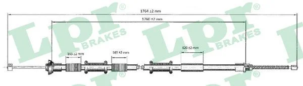 Trosas, stovėjimo stabdys LPR C0166B