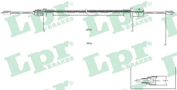 Cable Pull, parking brake LPR C0212B