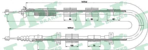 Trosas, stovėjimo stabdys LPR C0223B