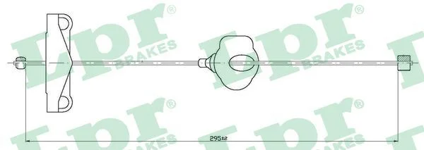 Cable Pull, parking brake LPR C0261B