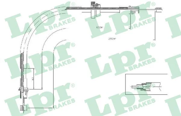 Trosas, stovėjimo stabdys LPR C0281B