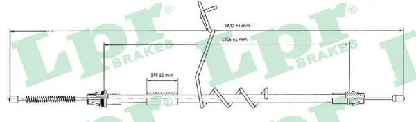 Trosas, stovėjimo stabdys LPR C0294B