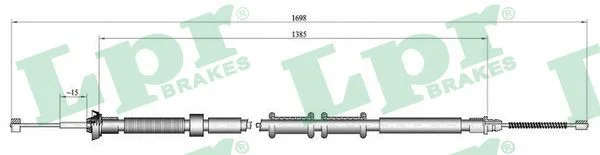 Trosas, stovėjimo stabdys LPR C0307B