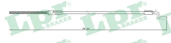 Cable Pull, parking brake LPR C0329B
