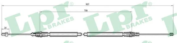 Trosas, stovėjimo stabdys LPR C0348B
