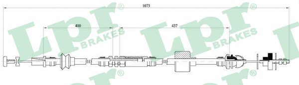 Cable Pull, clutch control LPR C0455C