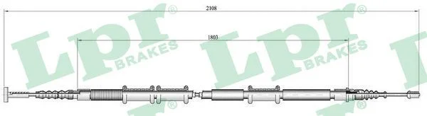 Trosas, stovėjimo stabdys LPR C0473B