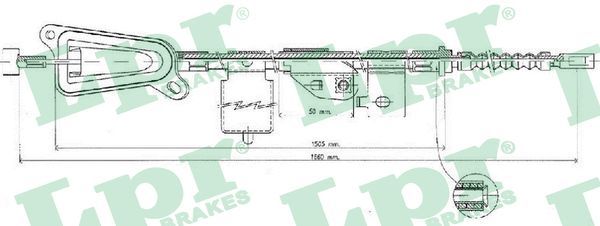 Cable Pull, parking brake LPR C0484B