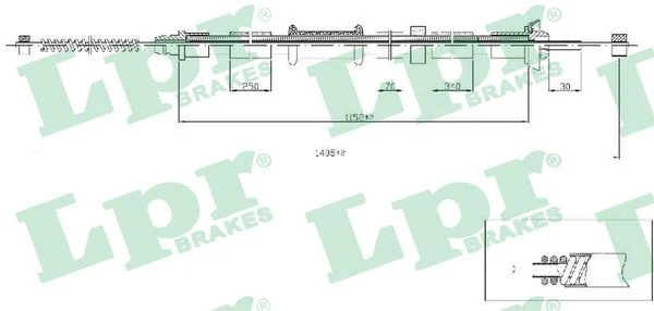 Trosas, stovėjimo stabdys LPR C0518B