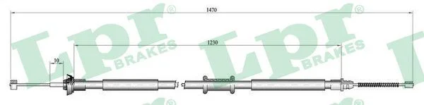 Trosas, stovėjimo stabdys LPR C0521B