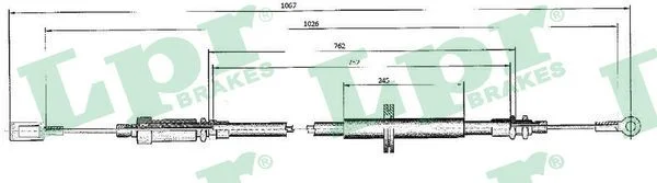 Trosas, stovėjimo stabdys LPR C0524B