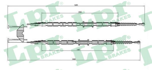 Cable Pull, parking brake LPR C0538B