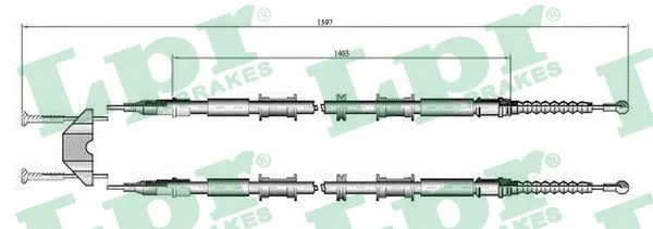Trosas, stovėjimo stabdys LPR C0549B