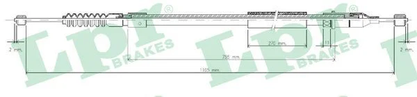 Trosas, stovėjimo stabdys LPR C0555B
